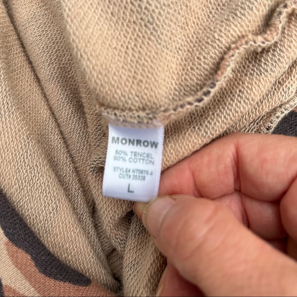 Monrow animal print camo raglan slouchy sweatshirt! - Picture 6 of 7